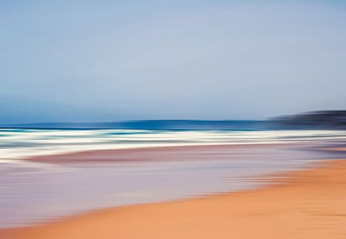 Coastal art print, holiday destination and luxury travel concept - Abstract sea background, long exposure view of dreamy ocean coast in summer