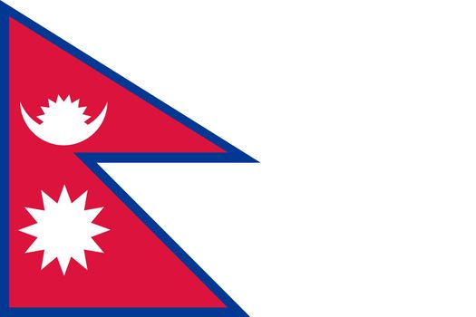 A Nepal flag background illustration with clipping path to remove white