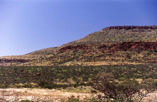 panoramic view of the kunene or kaokoland region