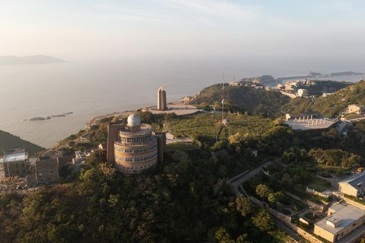 Public park with grassland, in Taizhou, Zhejiang, China.