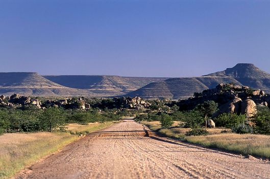 panoramic view of the kunene or kaokoland region