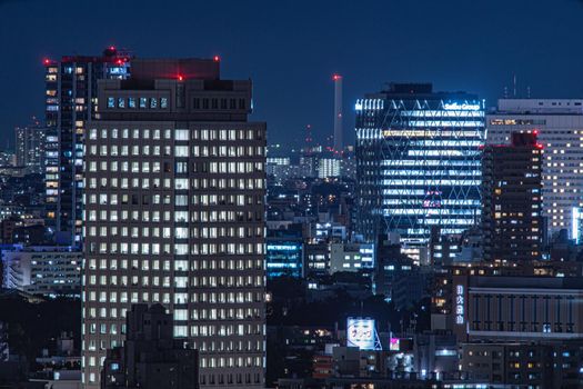 Tokyo night view seen from Bunkyo Civic Center Observatory. Shooting Location: Tokyo metropolitan area