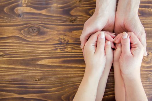 hands people. Selective focus. Family hands couple.