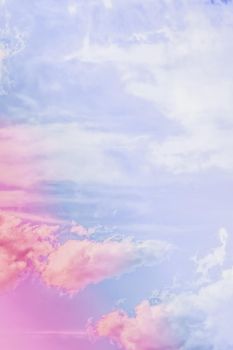 Magical dream, nature backdrop and spiritual holiday concept - Dreamy surreal sky as abstract art, fantasy pastel colours background for modern design