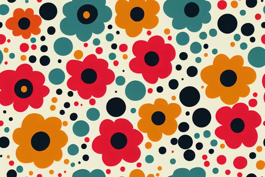 Abstract colorful floral pattern.Modern pattern with flower shapes. Creative contemporary floral seamless pattern.