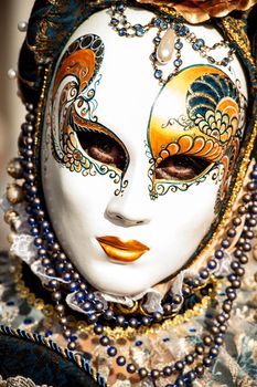 VENICE, ITALY - Febrary 5 2018: The masks of the Venice carnival 2018