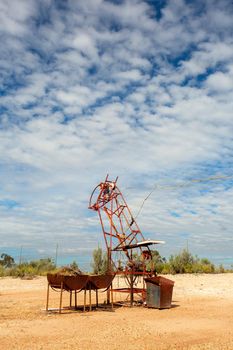 Prospectors come in search of the elusive rainbow gem, black opal in outback town of  Lightning Ridge, Australia