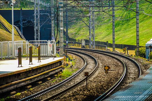 Rural city line seen from Tama Plaza Station. Shooting Location: Yokohama-city kanagawa prefecture