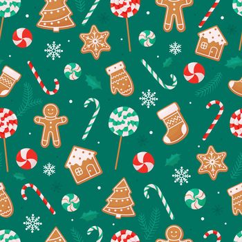 Vector illustration for Christmas and New Year. Perfect for backgrounds, wrapping paper, covers, fabrics.