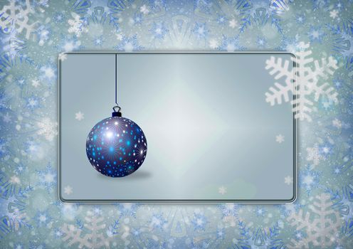 Beautiful blue and pink Christmas background - snowflakes, stars,lights