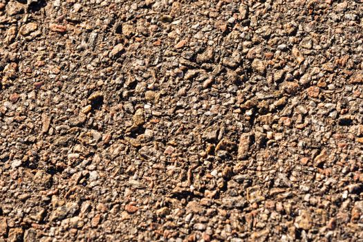 Gravel, pebbles and sand closeup