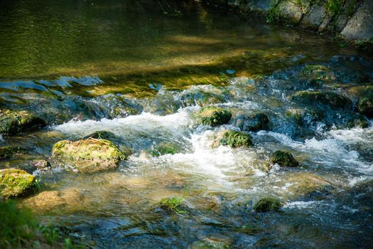 Gradna stream by Samobor pedestrian walkway.