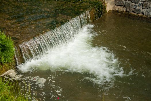 Gradna stream by Samobor pedestrian walkway.