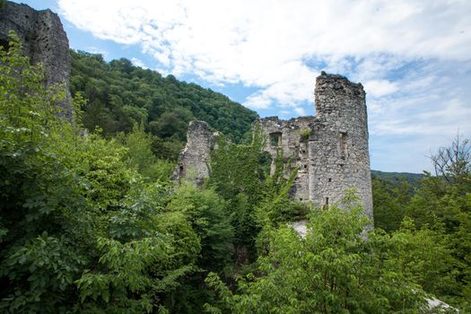 Ruins of ancient old town in Samobor, Croatia.