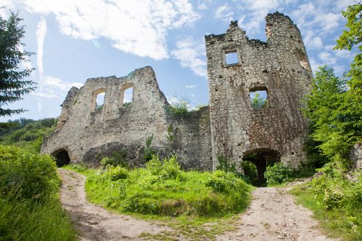 Ruins of ancient old town in Samobor, Croatia.