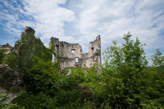 Ruins of ancient old town in Samobor, Croatia.