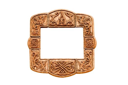 Celtic knot border medieval frame decorative border. Ancient pottery isolated frame ornament celtic symbol bird stylized animal mythological bird fantasy art deco frame medieval pattern celtic border