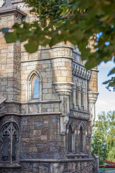 Antiquity in detail. Decoration of houses, balconies, windows, sculptures, walls. Elements of architectural design of buildings. Old plaster, Stone decorations. Elements of Gothic architecture.