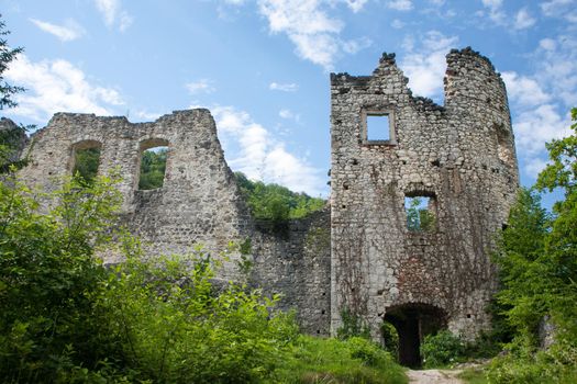 Ruins of ancient old town in Samobor, Croatia.