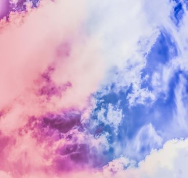 Magical dream, nature backdrop and spiritual holiday concept - Dreamy surreal sky as abstract art, fantasy pastel colours background for modern design