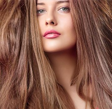 Hairstyle, beauty and hair care, beautiful woman with long natural brown hair, glamour portrait for hair salon and haircare brand