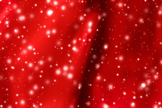 Branding, magic and festive concept - Christmas, New Years and Valentines Day red abstract background, holidays card design, shiny snow glitter as winter season sale backdrop for luxury beauty brand