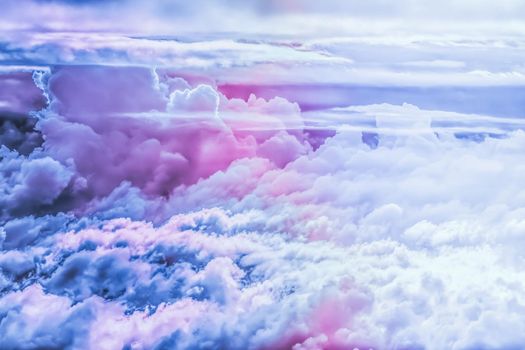 Magical dream, nature backdrop and spiritual holiday concept - Dreamy surreal sky as abstract art, fantasy pastel colours background for modern design