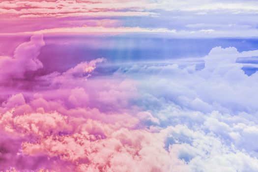 Magical dream, nature backdrop and spiritual holiday concept - Dreamy surreal sky as abstract art, fantasy pastel colours background for modern design