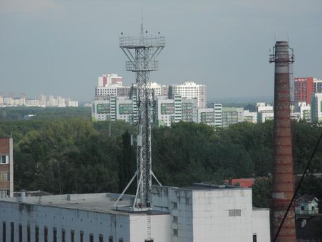 Residential development of apartment buildings in the modern city.