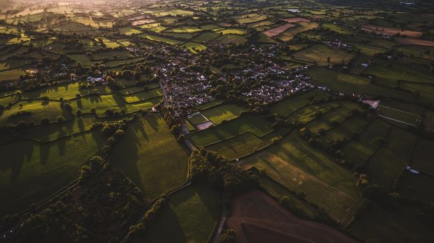 Aerial view of England Countryside. High quality photo