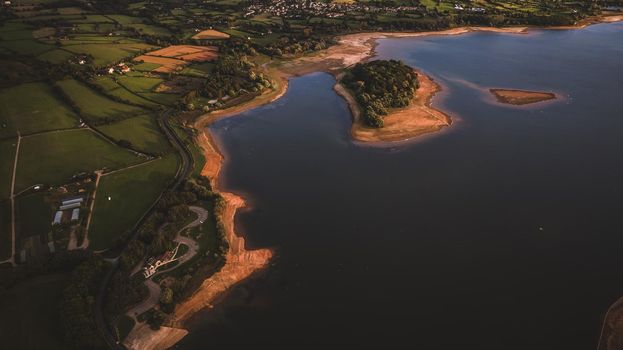 Drying lake because of heating summer. High quality photo