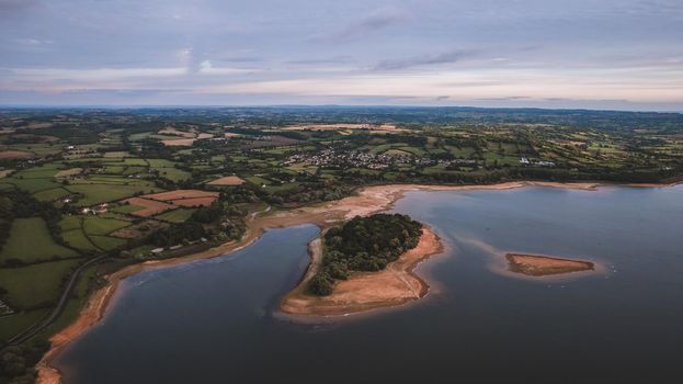 Drying lake because of heating summer. High quality photo