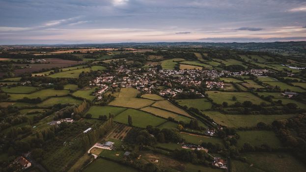 Aerial view of England Countryside. High quality photo