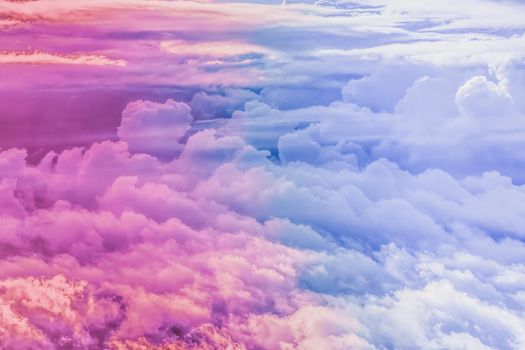 Magical dream, nature backdrop and spiritual holiday concept - Dreamy surreal sky as abstract art, fantasy pastel colours background for modern design