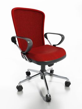 Office chair isolated on white background. 3D illustration.