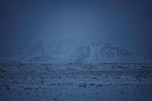 Image of Snow Mountains in Iceland. Shooting Location: Iceland