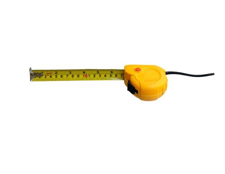 Measuring tape on isolated white background