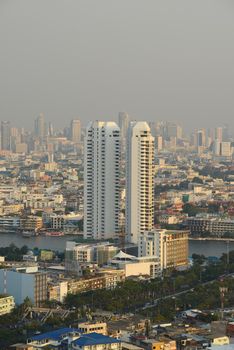 building structure of bangkok downtown