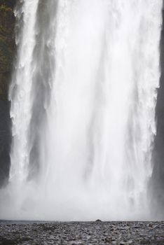 skogafoss is a big waterfall in iceland