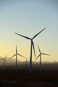 wind mill farm in california desert