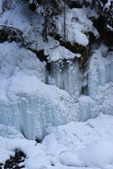 icicles from johnston canyon, alberta