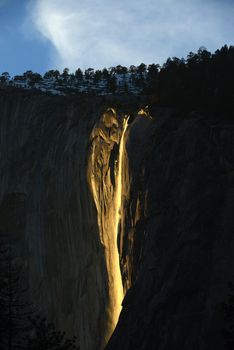 horsetail firefalls at yosemite national park