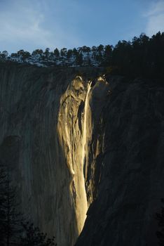 horsetail firefalls at yosemite national park