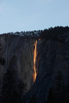 horsetail firefalls at yosemite national park