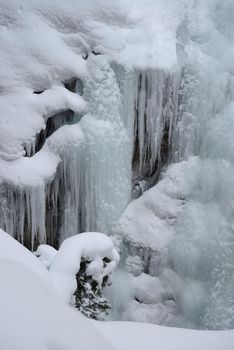 icicles from johnston canyon, alberta