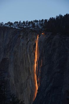 horsetail firefalls at yosemite national park
