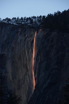 horsetail firefalls at yosemite national park