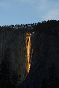 horsetail firefalls at yosemite national park