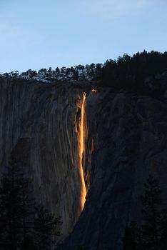 horsetail firefalls at yosemite national park