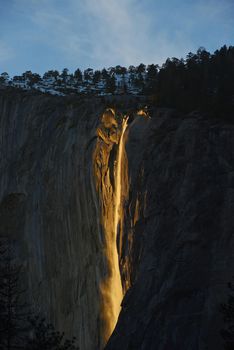 horsetail firefalls at yosemite national park